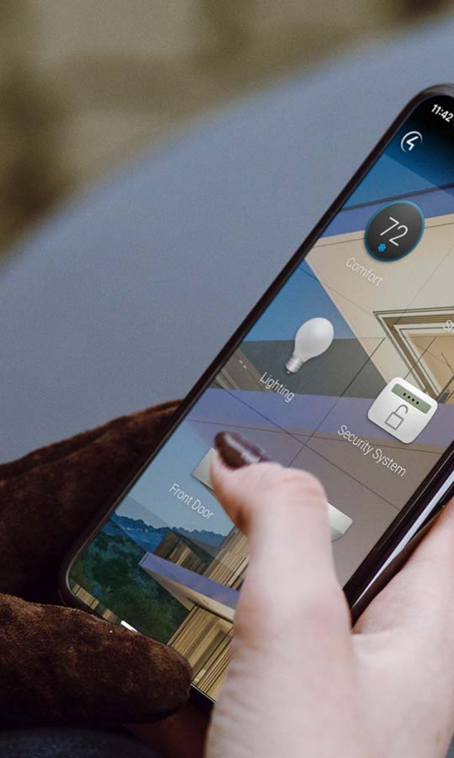 Woman and her kids looking at an ipad together