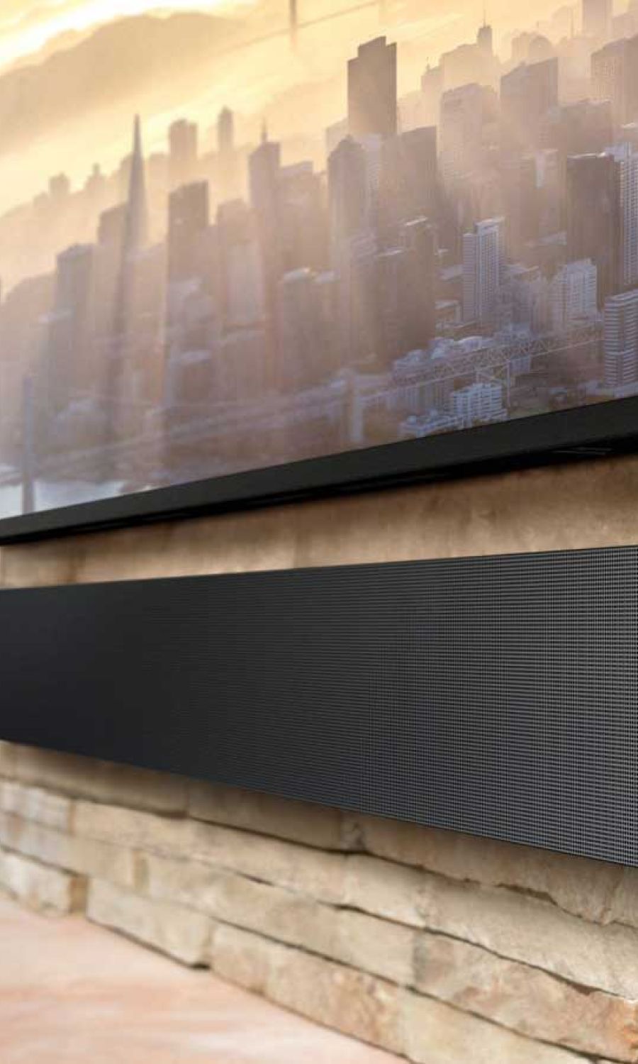 outdoor tv and speaker from samsung